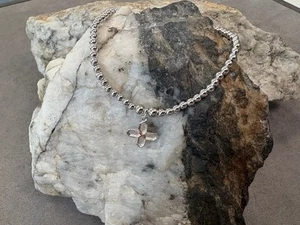 Brazalete Clogau plata y oro rosa de 9 quilates cámara de observación afinidad cuentas 17-17,5 cm - Imagen 1 de 14