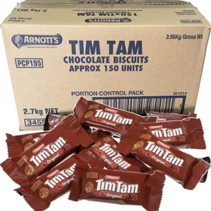 NEW 150x Arnott's Tim Tam Biscuits Individual Wrapped Portions 18g Carton Bulk - Bild 1 von 5