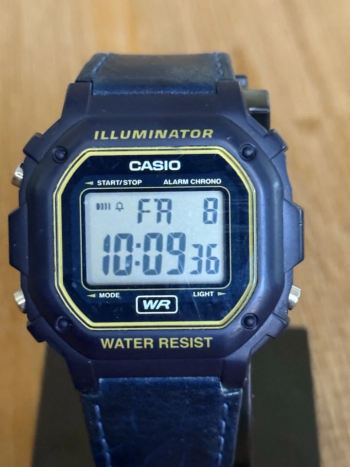 Мужские наручные часы Casio Illuminator 43 мм цифровой каучук синий корпус кожа Steap... - Изображение 1 из 1