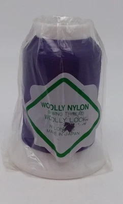 NOS Purple Woolly 100% Nylon Thread Woolly Lock 1000M JAPAN Embroidery - Image 1 of 3