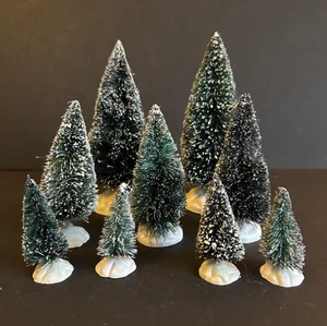 Lemax Bottiglia Floccata Verde Spazzola Alberi Base Plastica Villaggio di Natale Lotto 9 - Foto 1 di 6