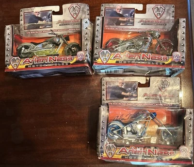 Lote de 3 - Nuevas réplicas de motocicletas fundidas a presión IRON LEGENDS Arlen Ness 1:18 #99210 Foto 1 de 4