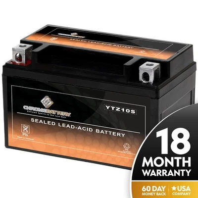 YTZ10S-BS High Performance - Maintenance Free - Sealed AGM Motorcycle Battery - Image 1 of 4