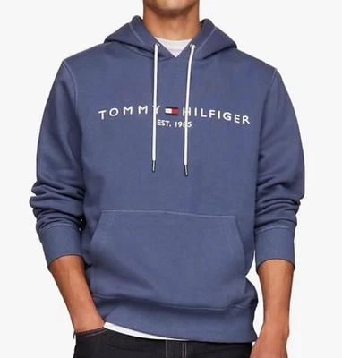 Tommy Hilfiger Para Hombres Icónico Polar Bordado Tommy Logo Pullover Sudadera con Capucha Talla S Foto 1 de 4