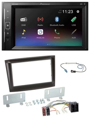 Pioneer DAB MP3 2DIN Bluetooth USB Autoradio für Fiat Doblo ab 15 schwarz - Bild 1 von 4