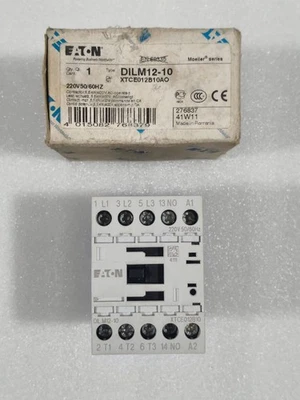 Eaton dilm12-10 power contactor 20amp voltage 220v-50-60hz free fast shipping - Image 1 of 4