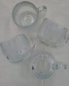 Set 4 tazze/tazza da caffè/tè mondo globo in vetro trasparente Nestlé's "Nescafe" anni 70 - Foto 1 di 7