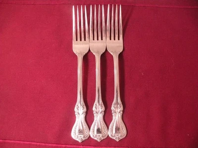 Set Of 3 Towle Old Colonial 18/10 Stainless Dinner Forks Flatware 8" - Image 1 of 4