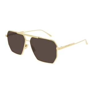 EINZELHANDEL 495 $ Bottega Veneta BV1012S Pilotensonnenbrille goldfarben Metall * NEU * vollständiges Set - Bild 1 von 2