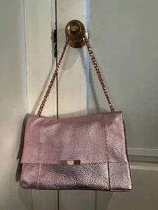 Ted Baker Glayya Soft Grain Leather Metallic Pink Bag NWT RRP £169 - Picture 1 of 7