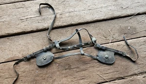 Vintage Small Horse Pony Leather Blinders Harness Old Farm Primitive - Bild 1 von 7
