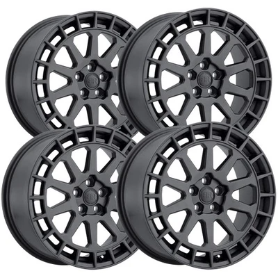 (Set of 4) Black Rhino Boxer 18x8 5x4.5" +40mm Gun Black Wheels Rims 18" Inch - Image 1 of 4