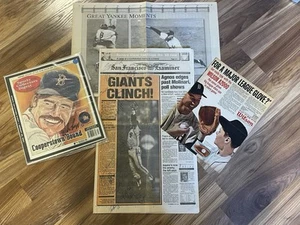 Baseball Autographs Wade Boggs-1987 Giants-Don Larsen-Al Kaline - Picture 1 of 24