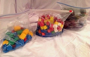 Educational Math Wood Cubes Pattern Blocks Weights School Teacher Learning Lot - Picture 1 of 10