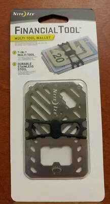 Nite Ize Herramienta Financiera Clip para Dinero Multi Herramienta Cartera Acero Inoxidable NUEVO Foto 1 de 2