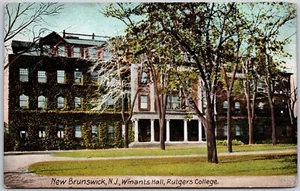 Winant's Hall Rutgers College New Brunswick New Jersey NJ Trees Grounds Postcard - Picture 1 of 2