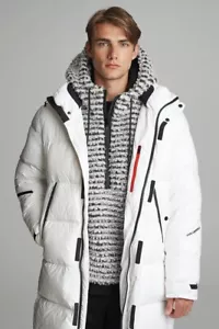 KARL LAGERFELD PARIS Long Down Puffer Coat Hooded Apres Ski Jacket Limited * XXL - Picture 1 of 12