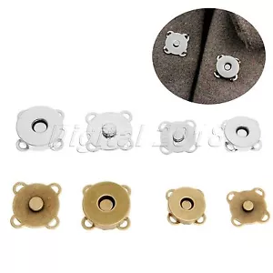 10 juegos de broches magnéticos de quincunx de 14/18 mm para cierres cierre cartera bolso bolsos - Imagen 1 de 9