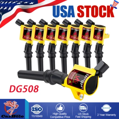 8X Ignition Coils Set for 1997 - 2009 Ford F-150 F-250 F-350 4.6L 5.4L V8  DG508 - Image 1 of 4