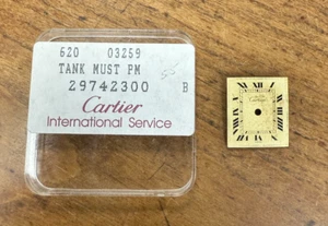 Used Cartier Tank Must PM Cream Color Dial Part# 29742300 17.5mm x 15.5mm - Picture 1 of 2