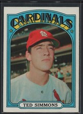 1972 Topps #154 Ted Simmons St. Louis Cardinals