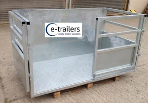 6ft Galv 3 Point Gated Link Stock Box with Fork Pockets - Tele Handler Tractor - Picture 1 of 4