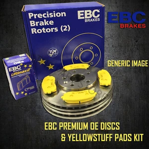 NEW EBC 256mm FRONT BRAKE DISCS AND YELLOWSTUFF PADS KIT OE QUALITY - PD03KF1216 - Picture 1 of 6