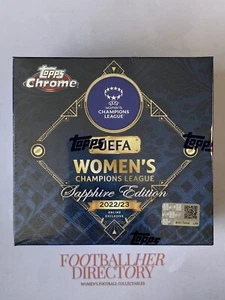 2022-23 Topps Chrome Sapphire Edition UEFA Women's Champions League Sealed Box - Picture 1 of 2