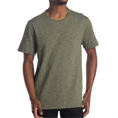 John Varvatos окончательная продажа Мужская Summer сплетенный полоски SS Crew футболка Moss зеленый XL - Изображение 1 из 4