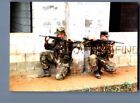 Found Color Photo G+0797 Soldeirs Posed Holding Machine Guns