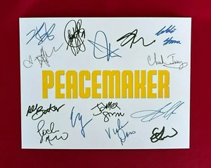 Peacemaker Title Card Cast-Signed- 8.5x11- Autograph Reprints - Picture 1 of 8