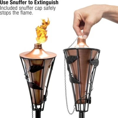 Matney Outdoor Metal Patio Torches, Use for Deck, Patio, Back Yard, Wedding - Image 1 of 4