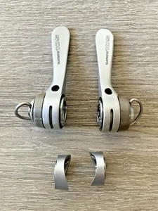 SHIMANO 105 DOWN-TUBE SHIFTERS 7 SPEED BRAZE-ON OR FRICTION MODEL 1055 GRAY - Picture 1 of 4