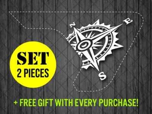 Compass Fender Vent Vinyl Decal Sticker, JL / JLU / JT Fender Vent Decal - Imagen 1 de 6