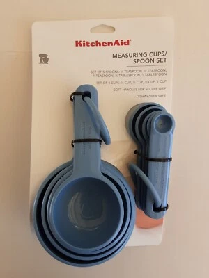 Kitchen Aid 4 Cup & 5 Spoon Measuring Set - Corn Flower Blue KQ475OHBLA - Image 1 of 4