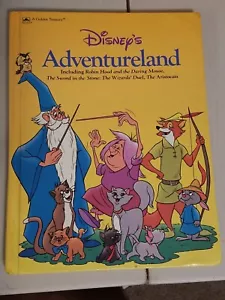 Disney’s Adventureland Golden Treasury Hardcover 1989 Robin Hood, Sword In Stone - Picture 1 of 8