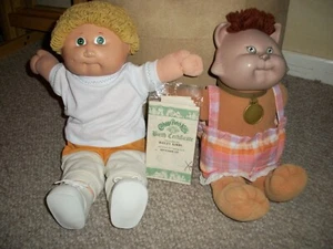 1978, 1982 Cabbage Patch Kid w/Birth Certificate & "Puffy" the Koosas - Picture 1 of 2