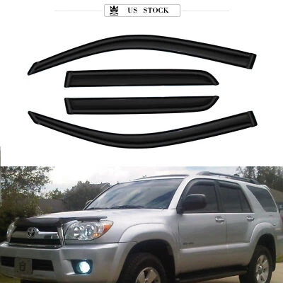 Protectores de lluvia de montaje exterior viseras de ventilación pantalla 4 piezas para Toyota 4Runner 2003-2009 Foto 1 de 4