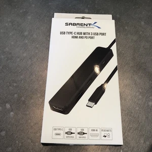L@@K Sabrent HB-TC5P Multi-Port USB Type-C Hub with 3 USB PORT HDMI & PD PORT - Picture 1 of 3
