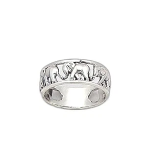 Sterling Silver Elephant Ring Size 6 - Picture 1 of 1