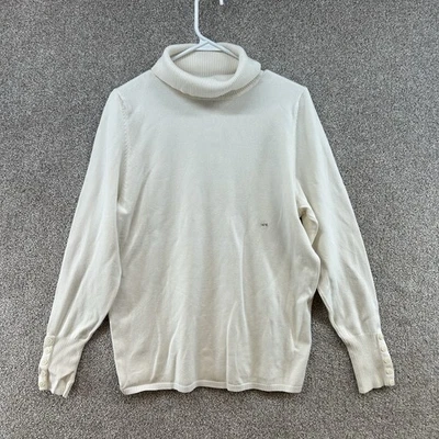 Nuevo con etiquetas Suéter Lane Bryant Para Mujer Talla 14/16 Blanco Manga Larga Cuello Tortuga Foto 1 de 4