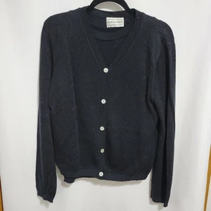 Karin Stevens schwarzer Pullover Tank und Strickjacke. Ohne Etikett, siehe Beschreibung - Bild 1 von 5