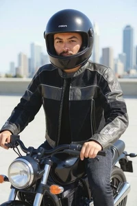 Sedici Motorcycle Jacket Mens Size 40 Black & Gray Padded Riding Motocross Gear - Picture 1 of 19