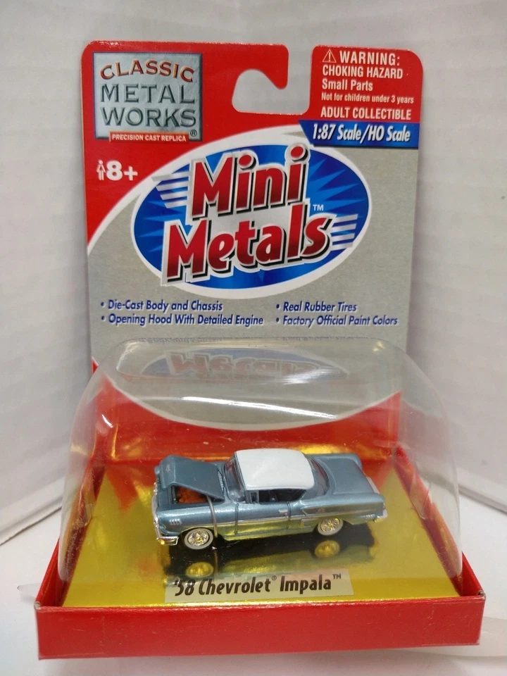 Chevrolet Impala 1/87-HO Sc. Classic Metal Works #30109 Mini Metals '58 Diecast Foto 1 de 1