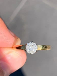 18ct gold diamond 70 point solitaire engagement ring - Picture 1 of 8