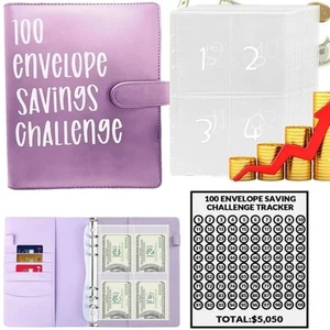 100 Day Envelope Challenge Binder,Easy and Fun Way to Save $5,050,Budget Bind... - Picture 1 of 7