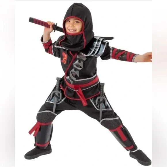 DISFRAZ NINJA DRAGÓN INFANTIL FÁBRICA AVENTURA TALLA 3-4 *NUEVO Foto 1 de 3