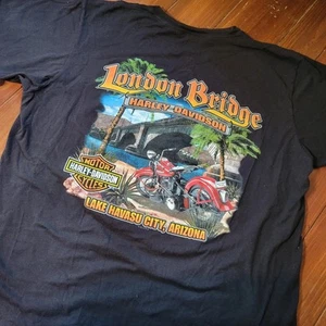 XL HARLEY DAVIDSON London Bridge~Lake Havasu~Arizona~ Blk Shirt  - Picture 1 of 5