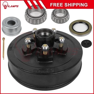 Fits 3500 lbs axle L68149 X L44649 Bearings with Brake Drum Hub 5 on 4.5" - Bild 1 von 9