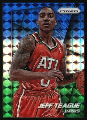2014-15 Panini Prizm Jeff Teague azul y verde mosaico Prizm #75 Foto 1 de 2